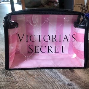 Victoria Secret cosmetic Makeup bag Clear Pink sm